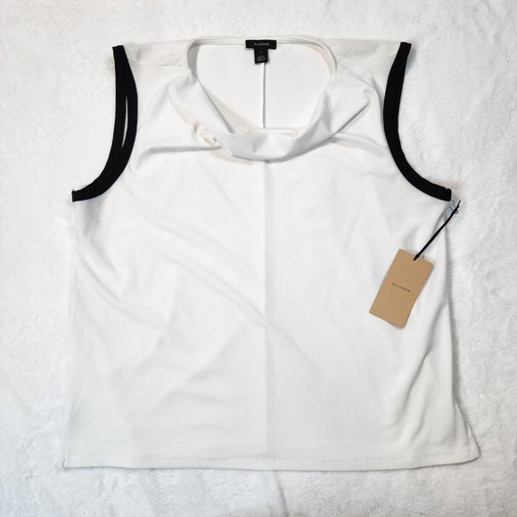Halogen White Sleeveless Cowl Neck Blouse Size Large - Picture 5 of 14